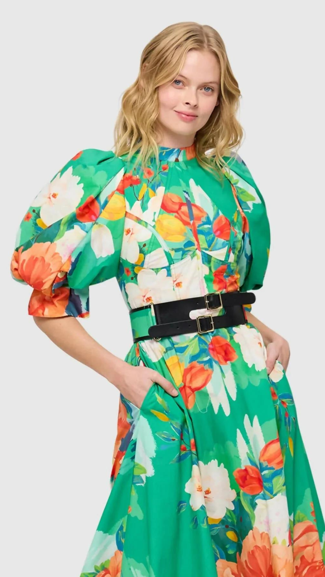 Leo Lin - Florescence Cotton Midi Dress