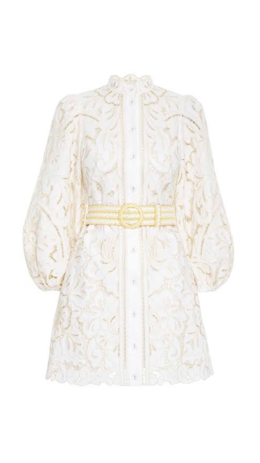 Zimmermann - Empire Borderie Short Dress