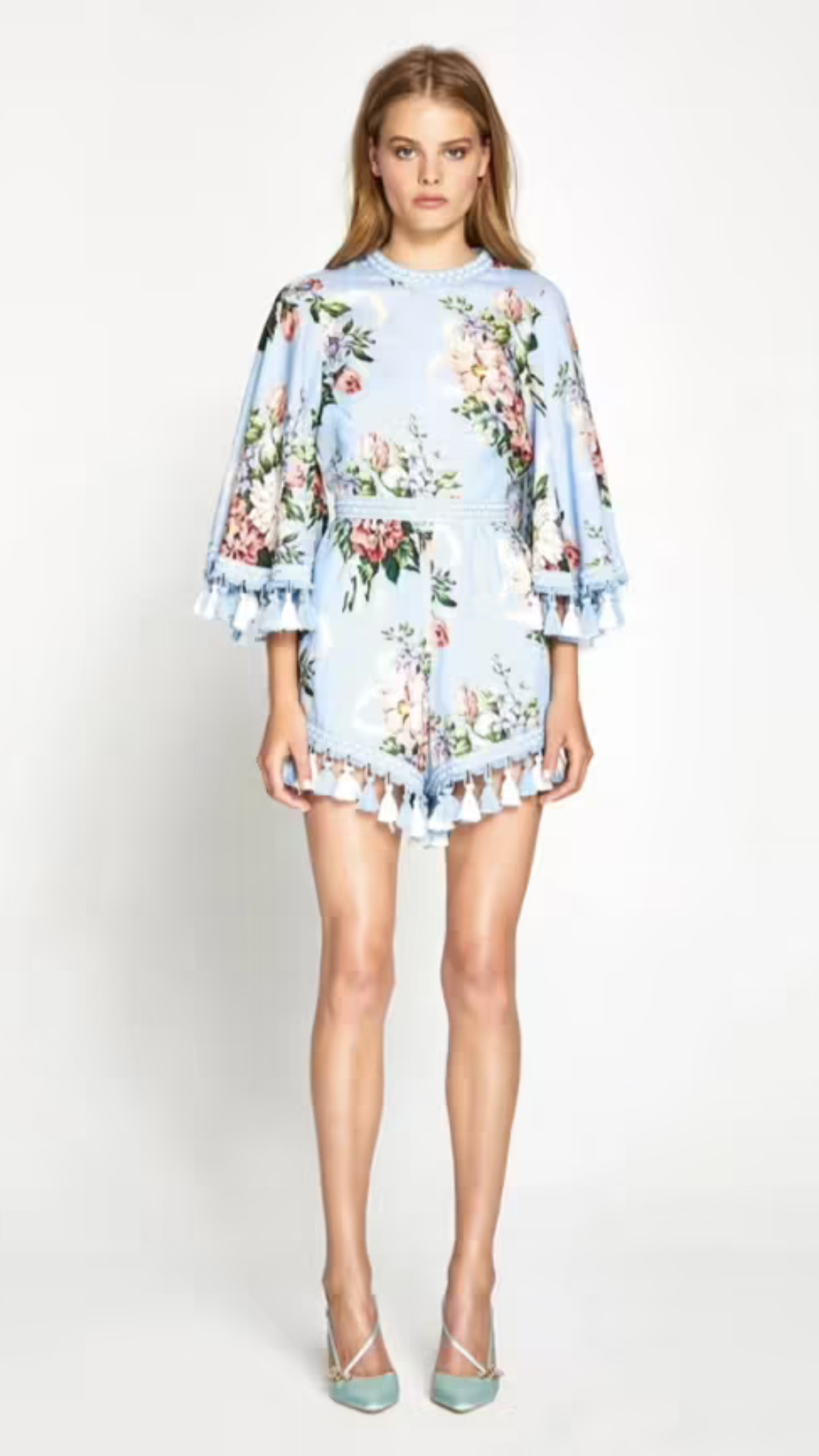 Alice McCall Magic Moment Playsuit Dove Blue Floral