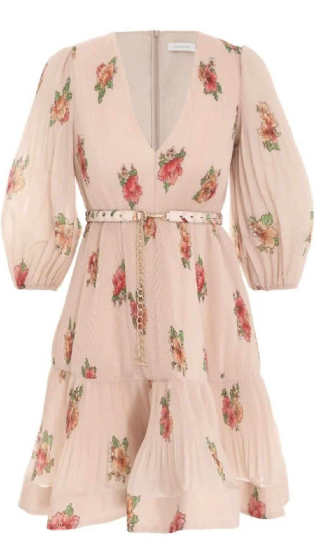 Zimmermann - Pleated Mini Dress - Blush Floral