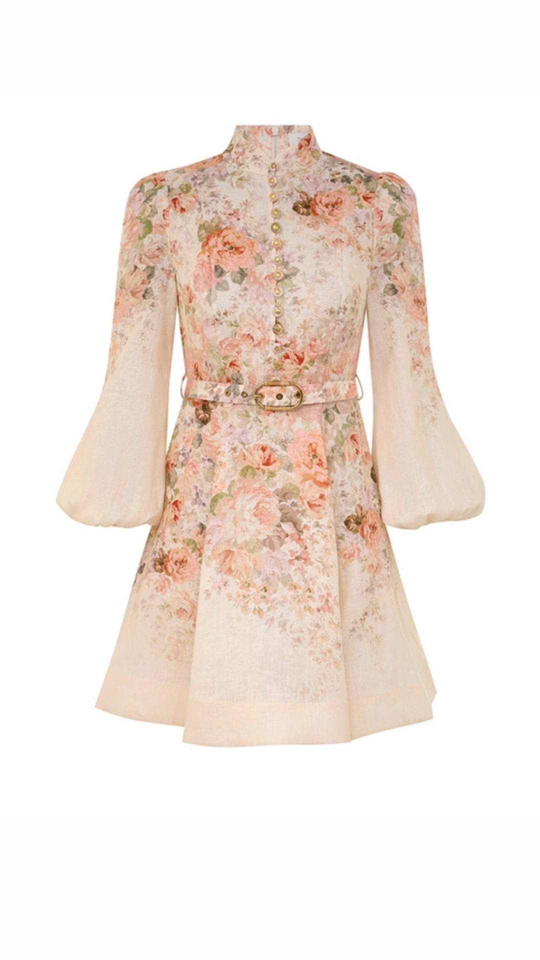Zimmermann - Illustration Buttoned Mini Dress