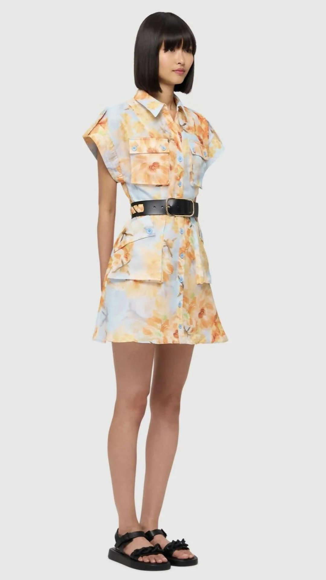 Leo Lin - Frankie Pocket Shirt Mini Dress