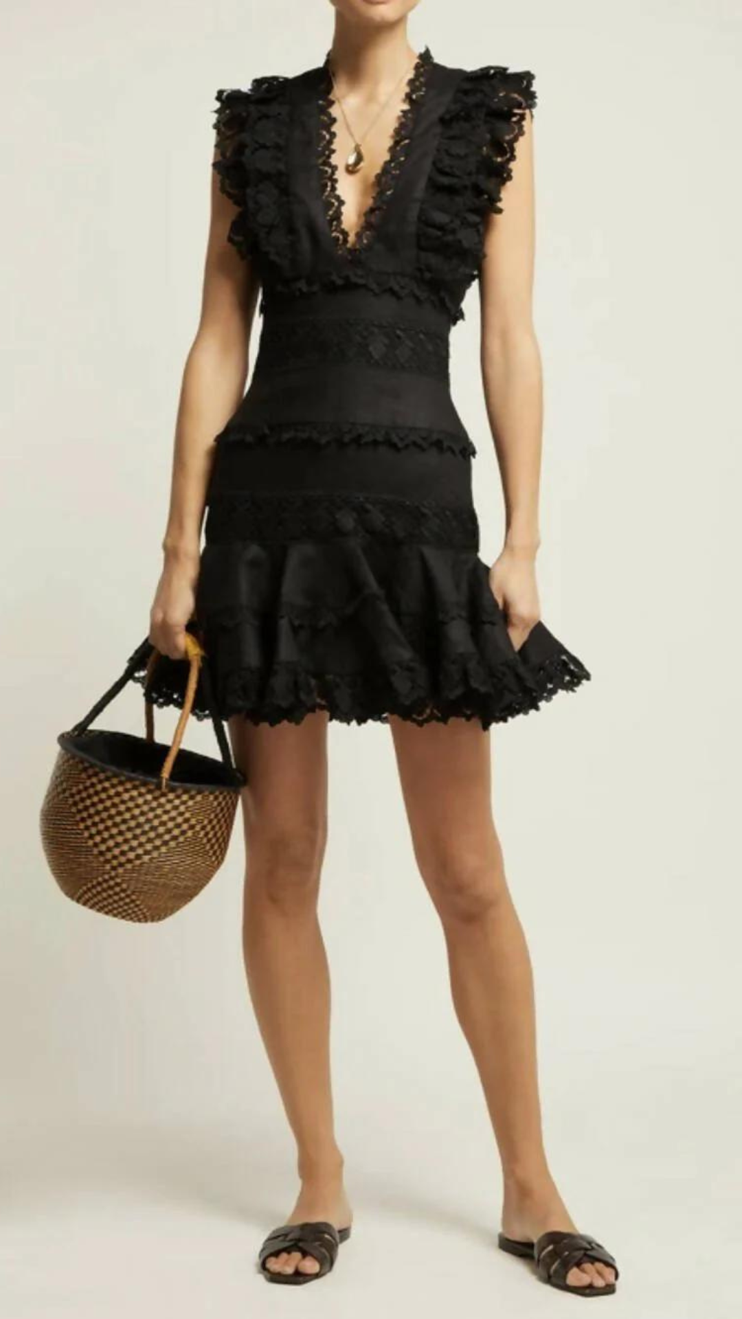 Zimmermann - Wayfarer Flutter Mini Dress - Black