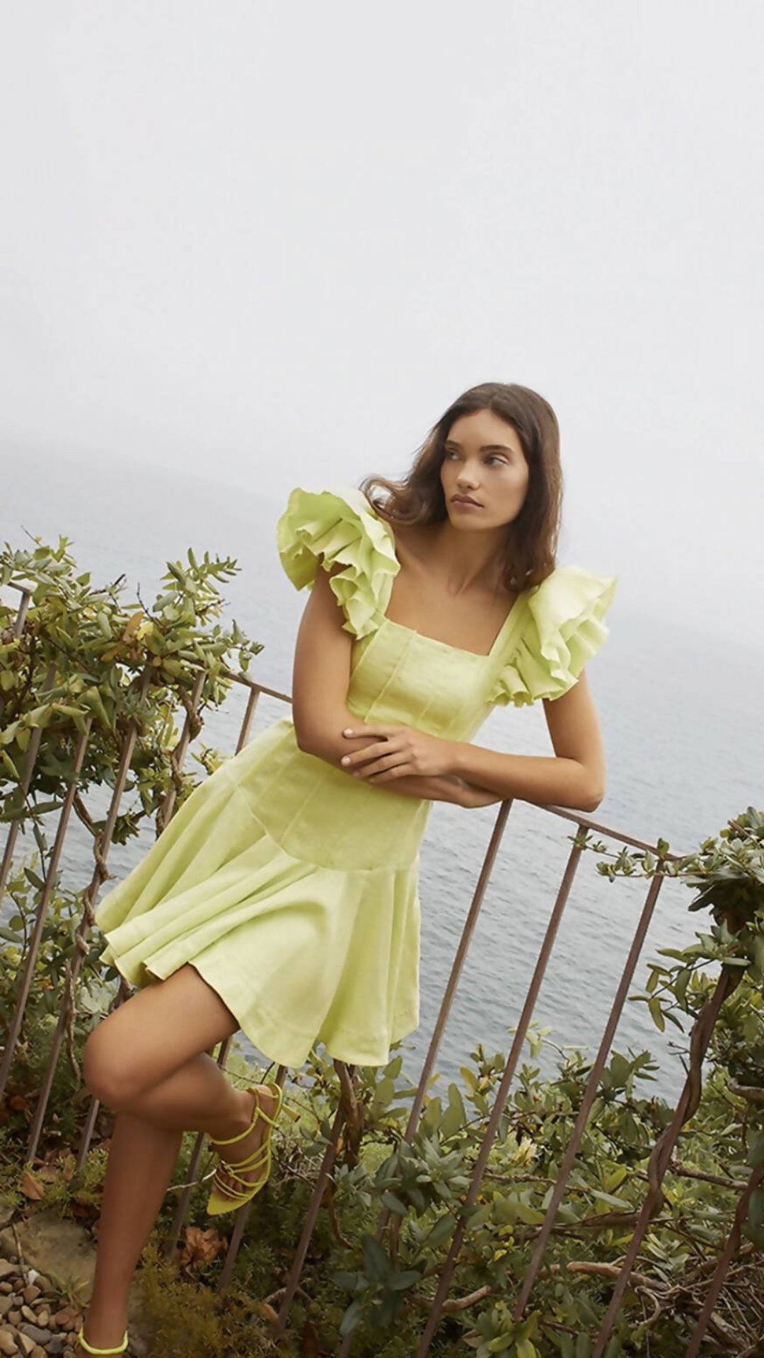 Aje - Breathless Frill Sleeve Mini Dress