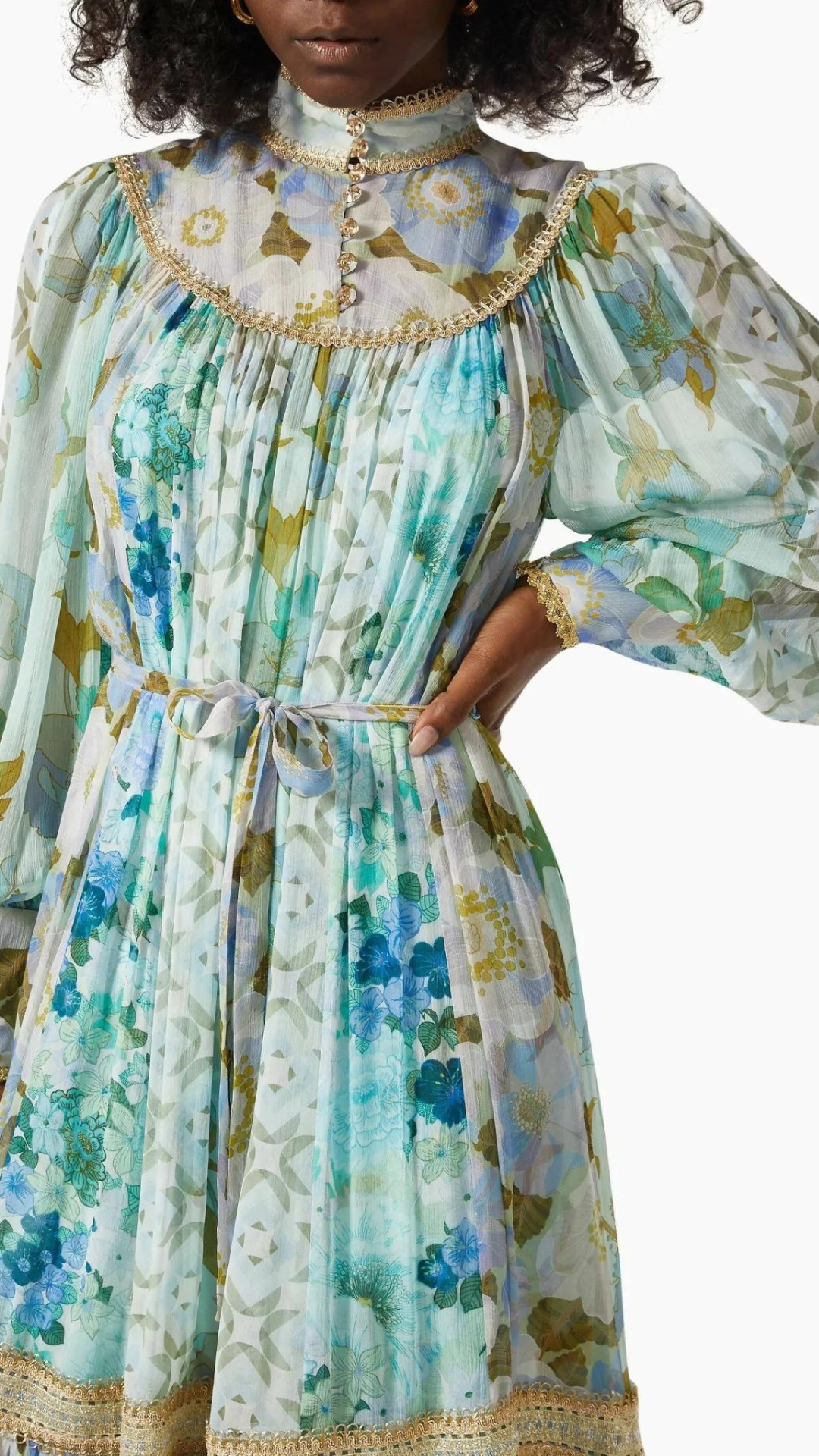 Zimmermann - Rhythm Trimmed Billow Midi Dress