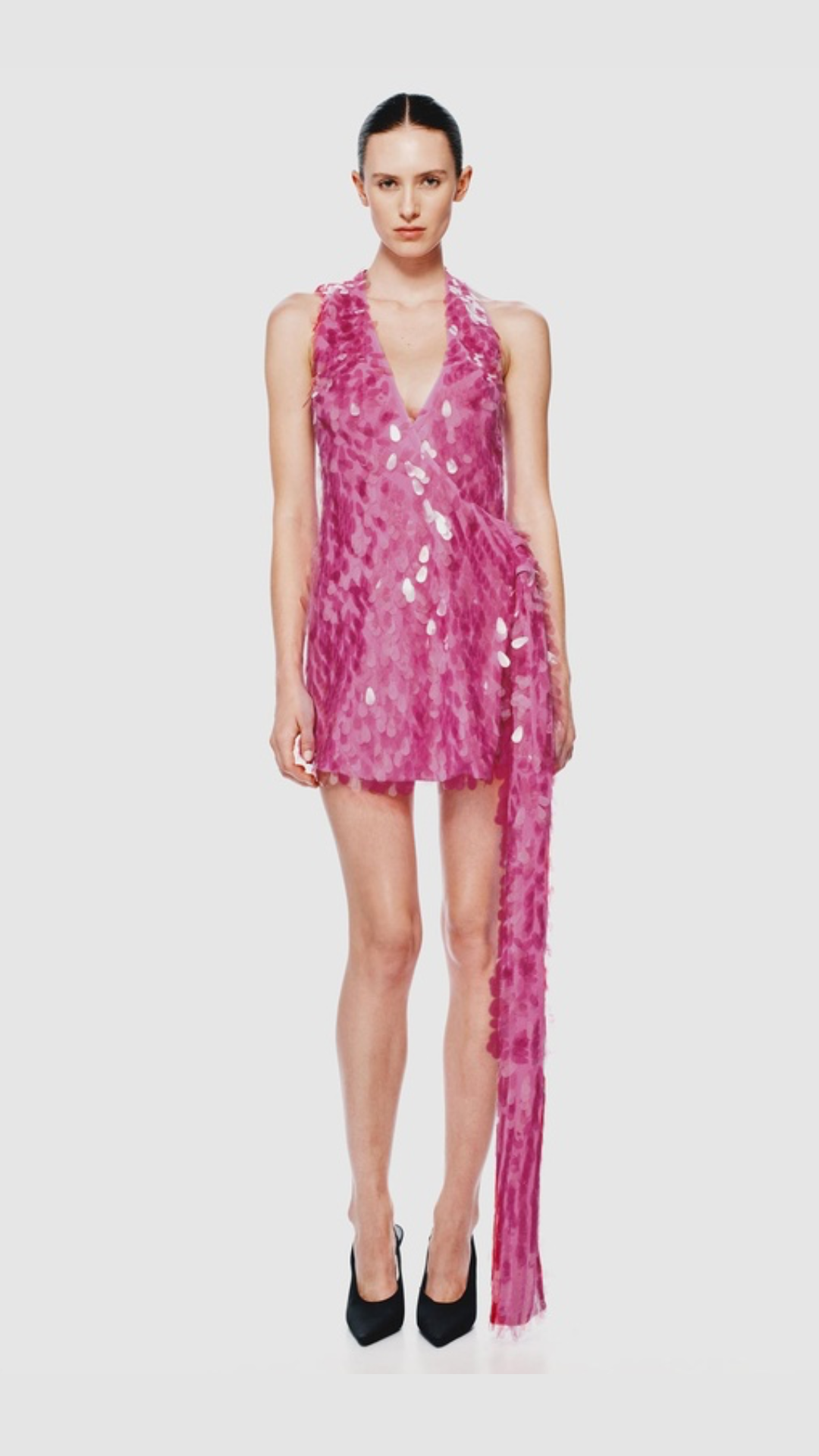 Misha the Sapphire Sequin Dress in Fuchsia main image 1