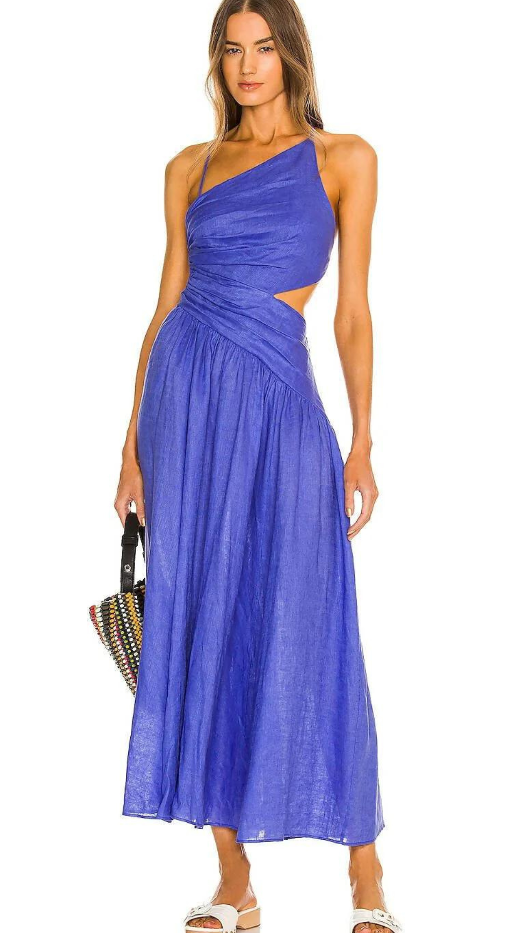 Zimmermann - Asymmetric Midi Dress - Electric Blue