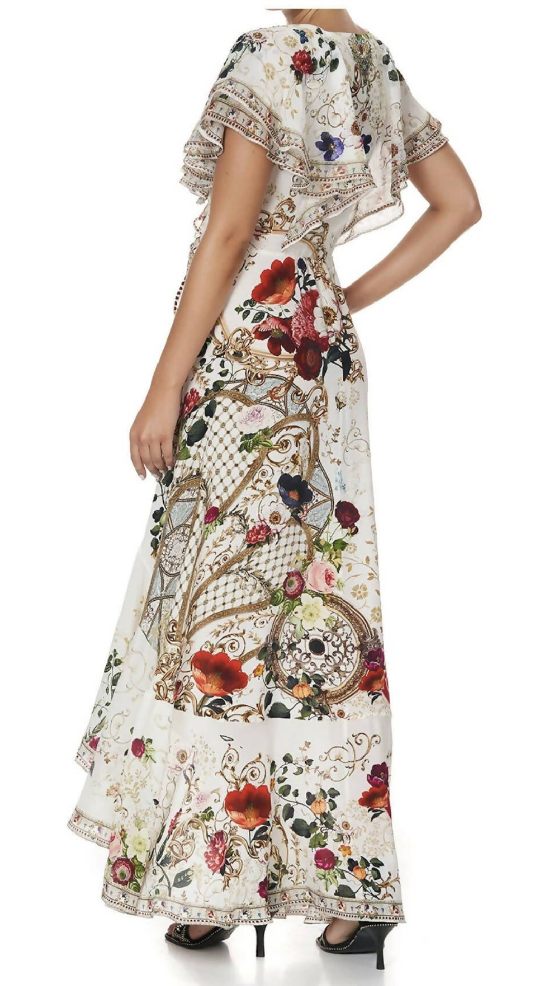 Camilla - Frill Sleeve Long Dress - Fairy Godmother