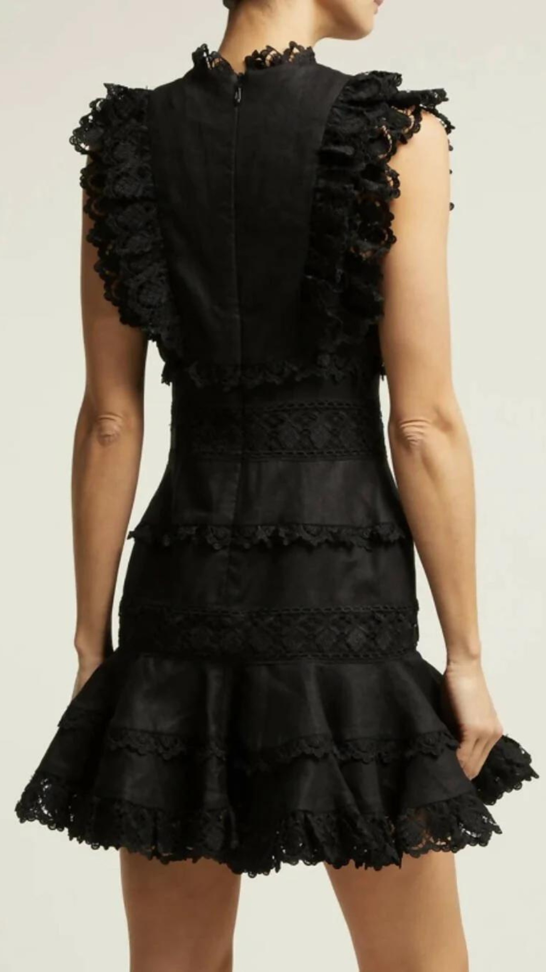 Zimmermann - Wayfarer Flutter Mini Dress - Black