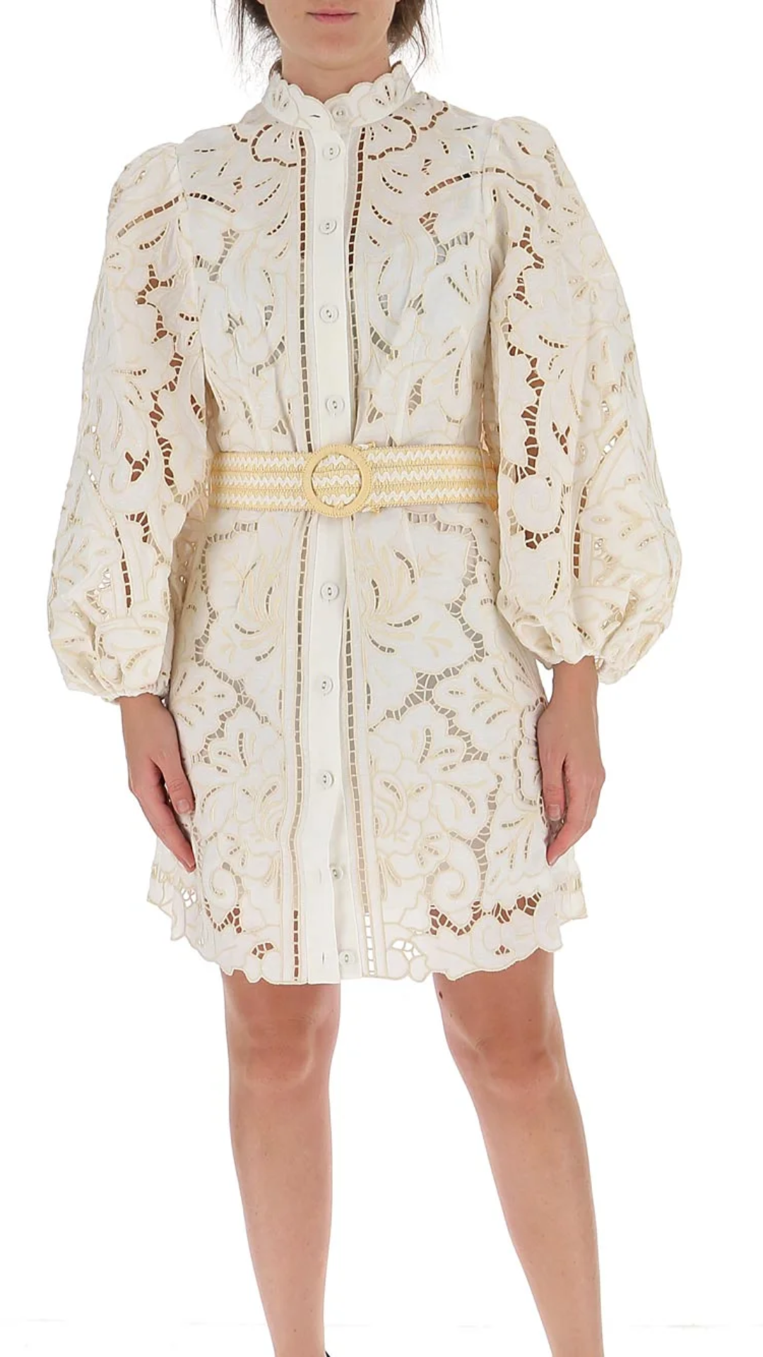 Zimmermann - Empire Borderie Short Dress