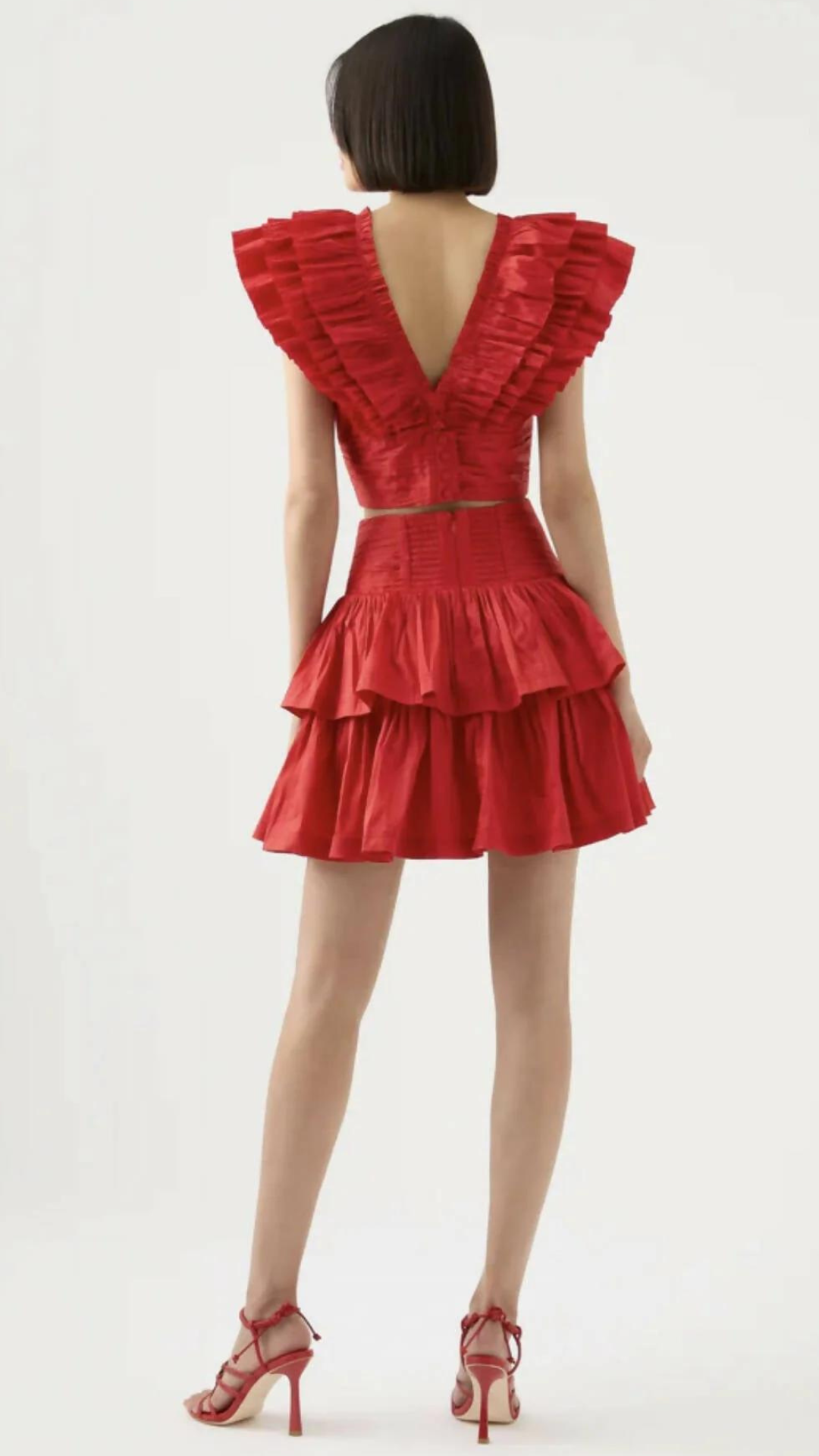 Aje - Rhythmic Frill Bodice & Tiered Mini Dress