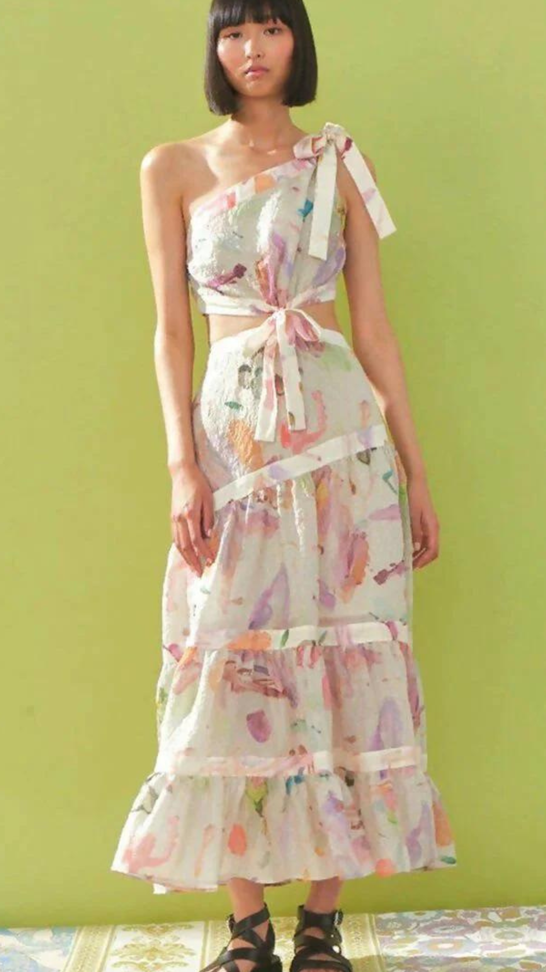 Alemais - Annie One Shoulder Midi Dress