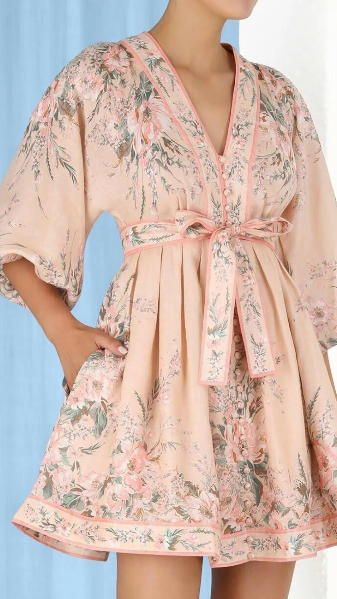 Zimmermann - Moonshine Plunge Mini Dress
