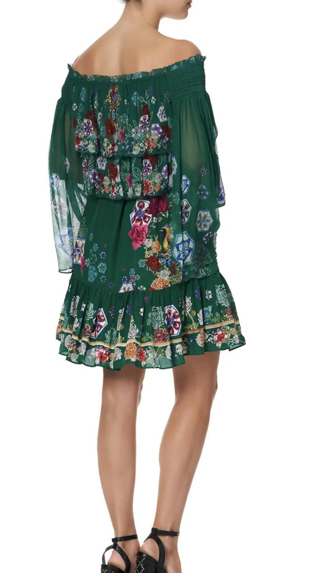 Camilla - Tiered Ruffle Dress - Emeralds Orbit