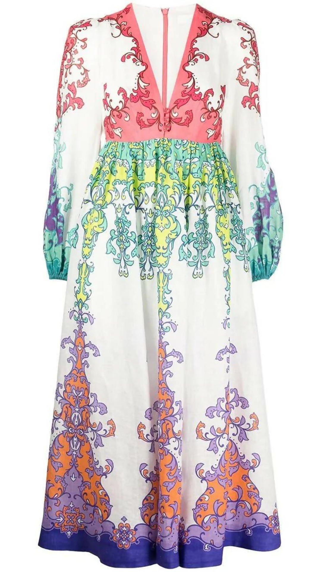 Zimmermann - Nina Plunge Midi Dress