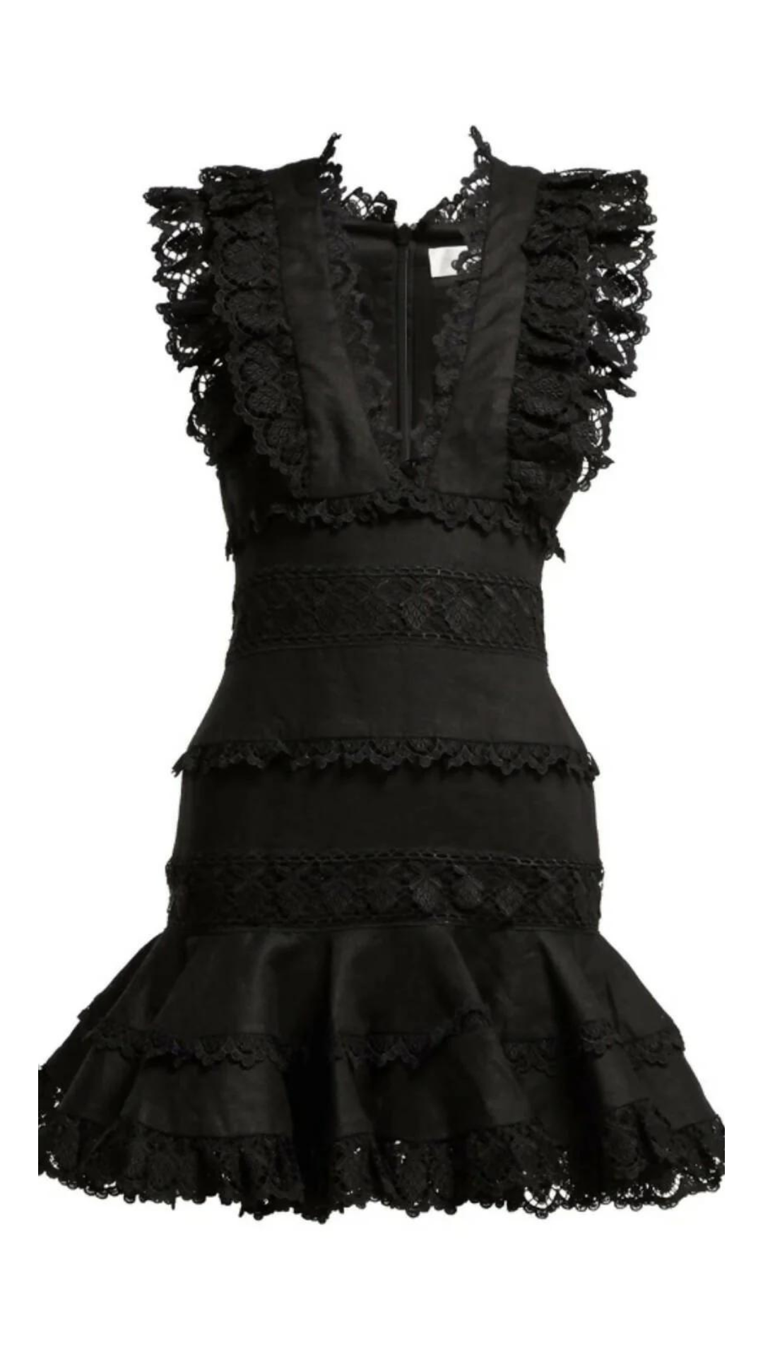 Zimmermann - Wayfarer Flutter Mini Dress - Black
