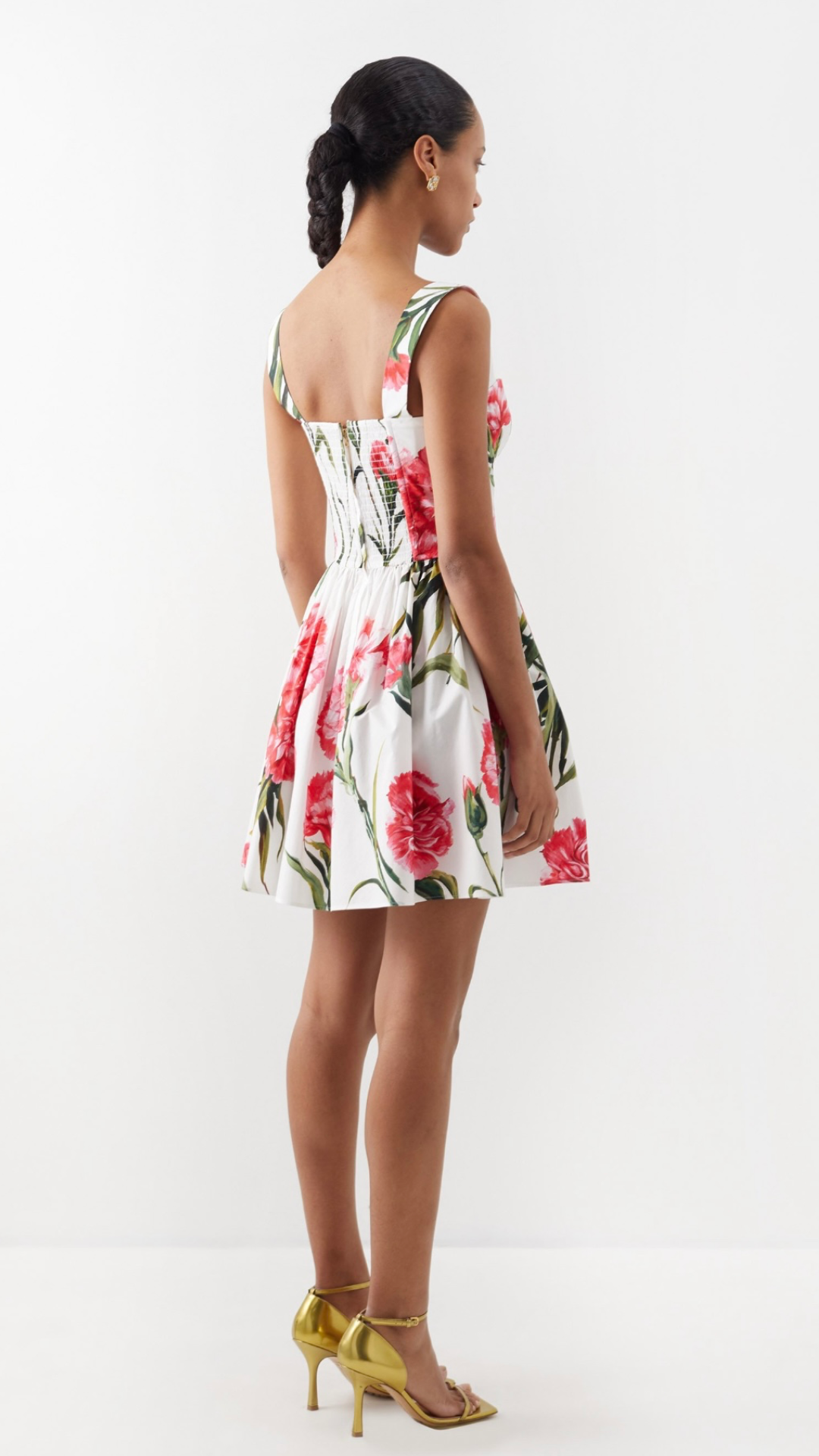 Dolce & Gabbana - Carnation Print Poplin Dress