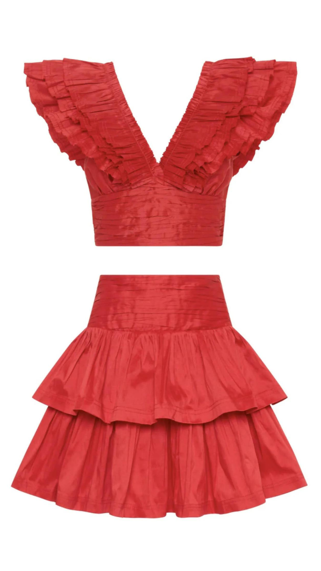 Aje - Rhythmic Frill Bodice & Tiered Mini Dress