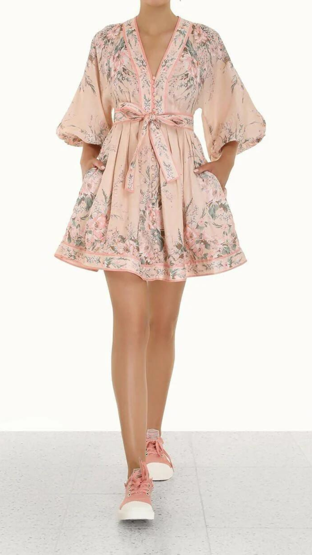 Zimmermann - Moonshine Plunge Mini Dress