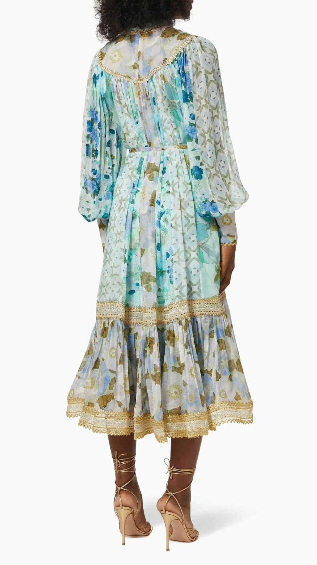 Zimmermann - Rhythm Trimmed Billow Midi Dress