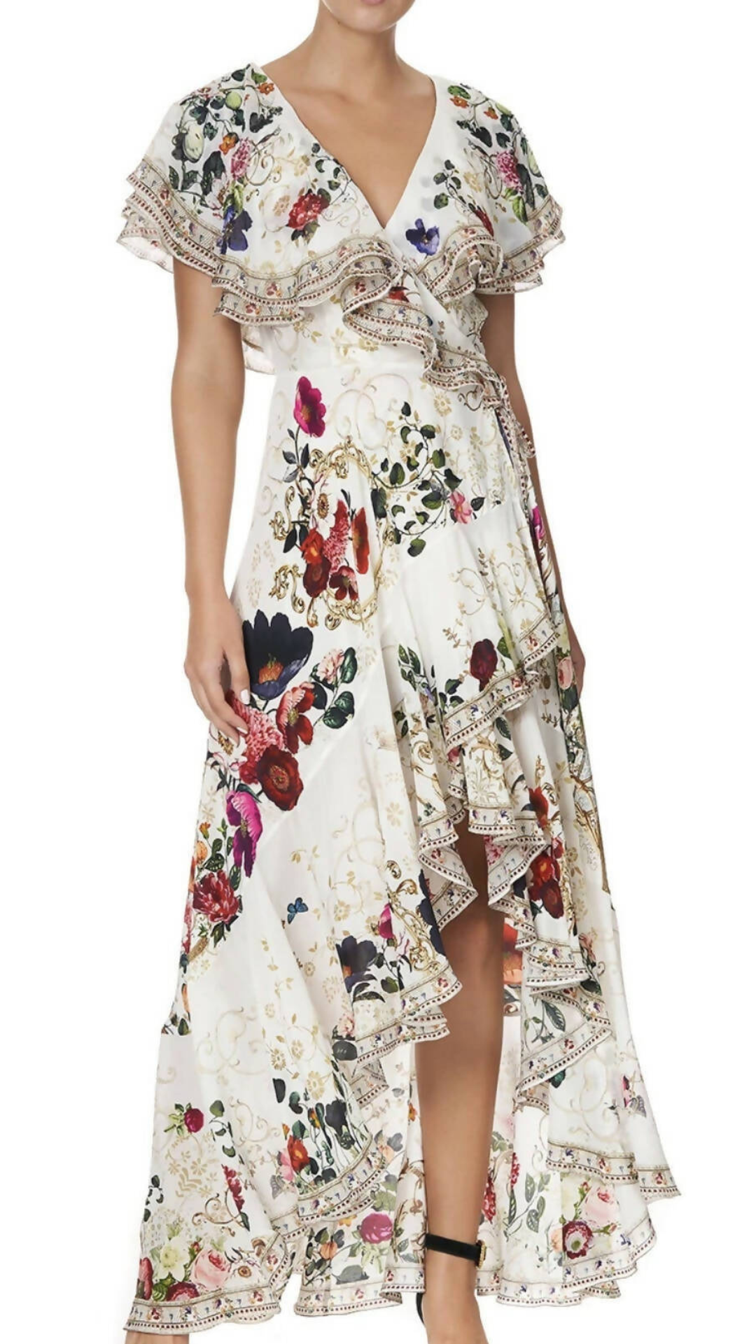 Camilla - Frill Sleeve Long Dress - Fairy Godmother
