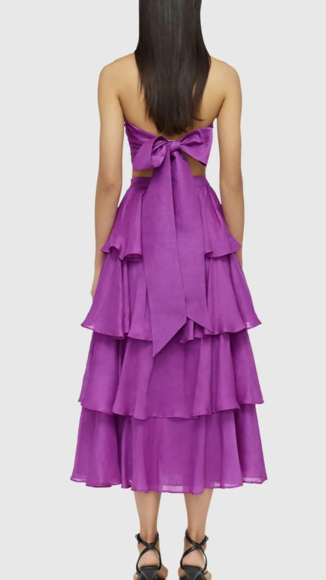 Leo Lin - Violet Wrap Bustier & Tiered Skirt
