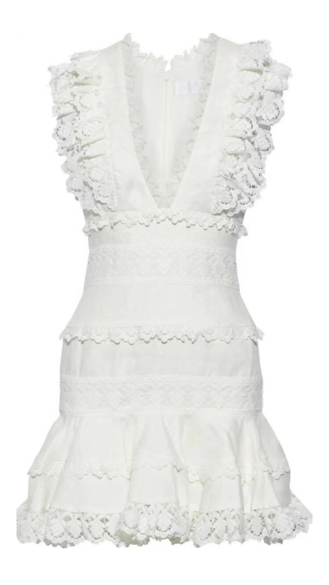 Zimmermann - Wayfarer Flutter Mini Dress - White