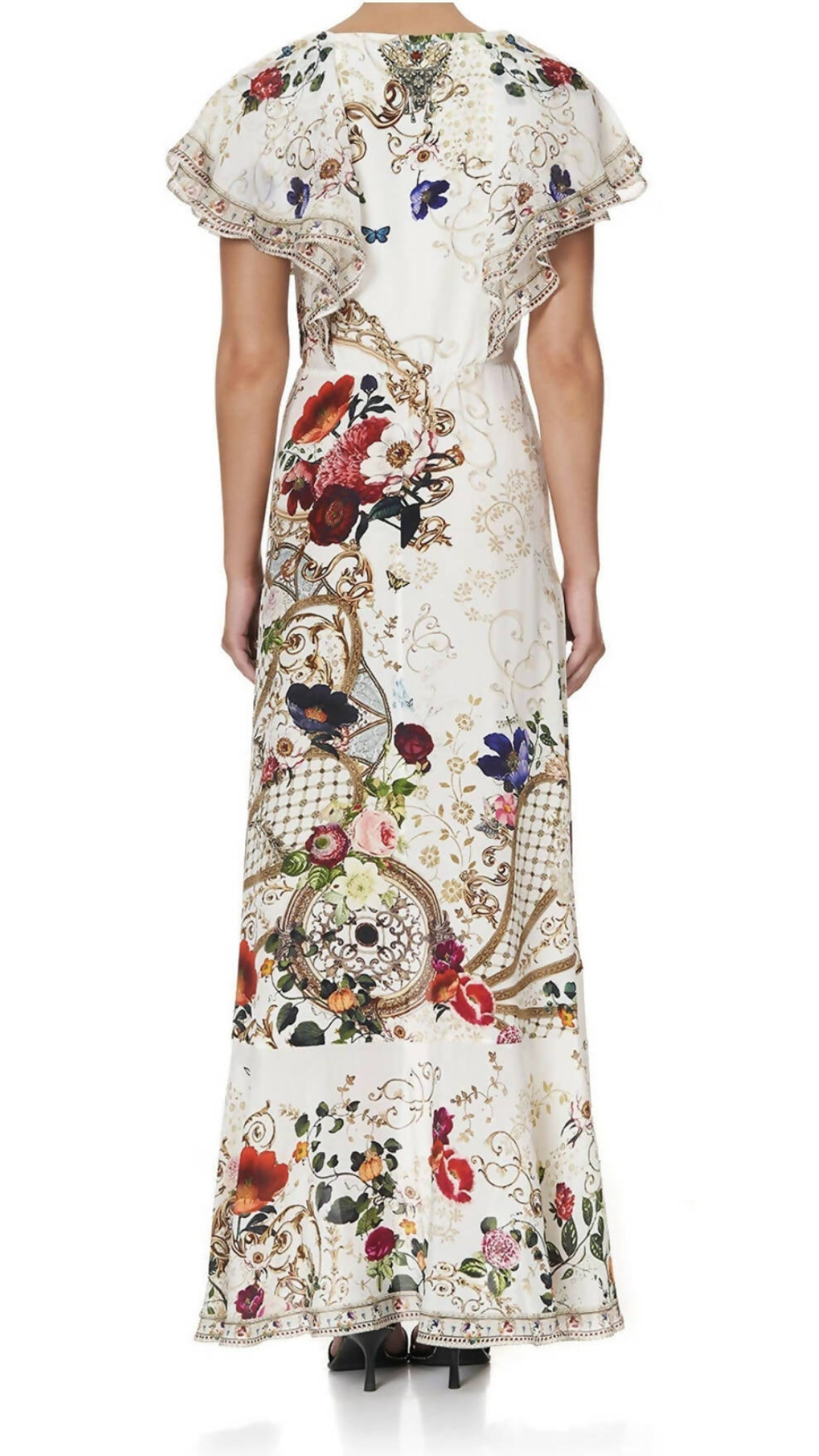Camilla - Frill Sleeve Long Dress - Fairy Godmother