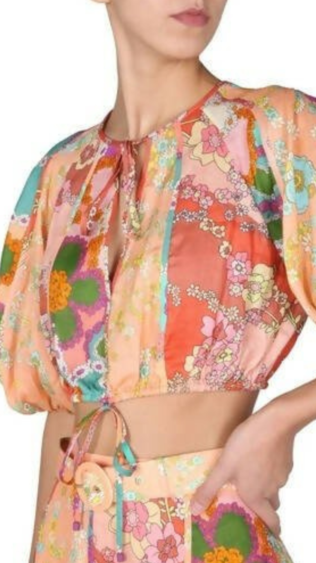 Zimmermann - Lola Panelled Crop & Skirt Set Floral-print Multicolor
