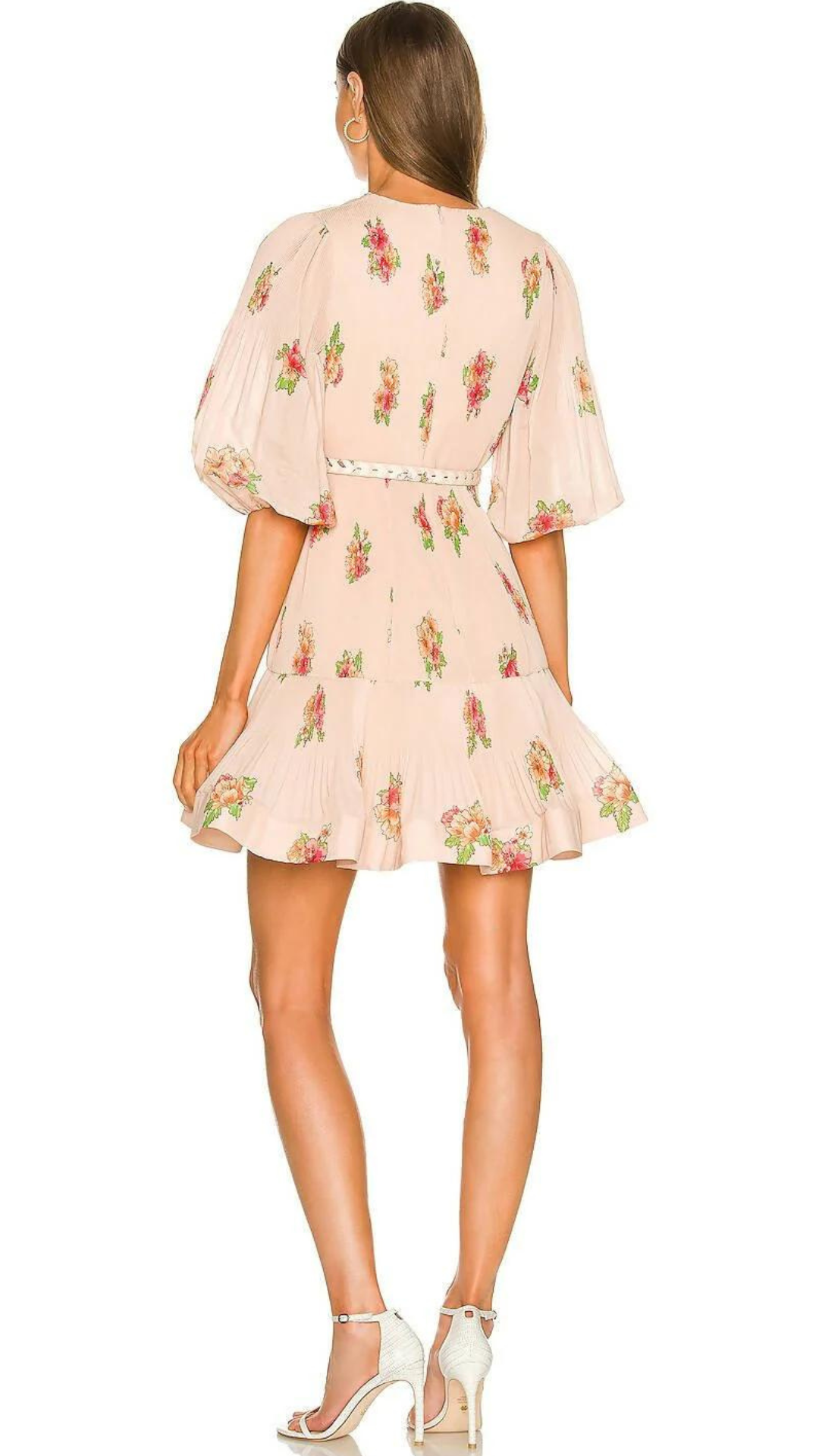 Zimmermann - Pleated Mini Dress - Blush Floral