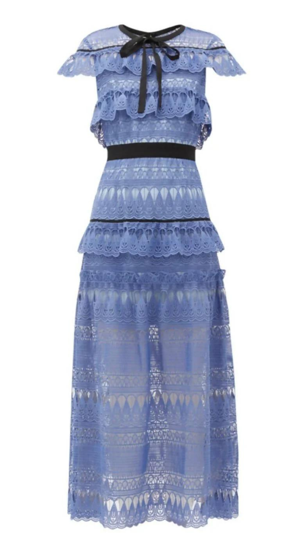 Self Portrait - Daphne Tiered Guipure-Lace Midi Dress