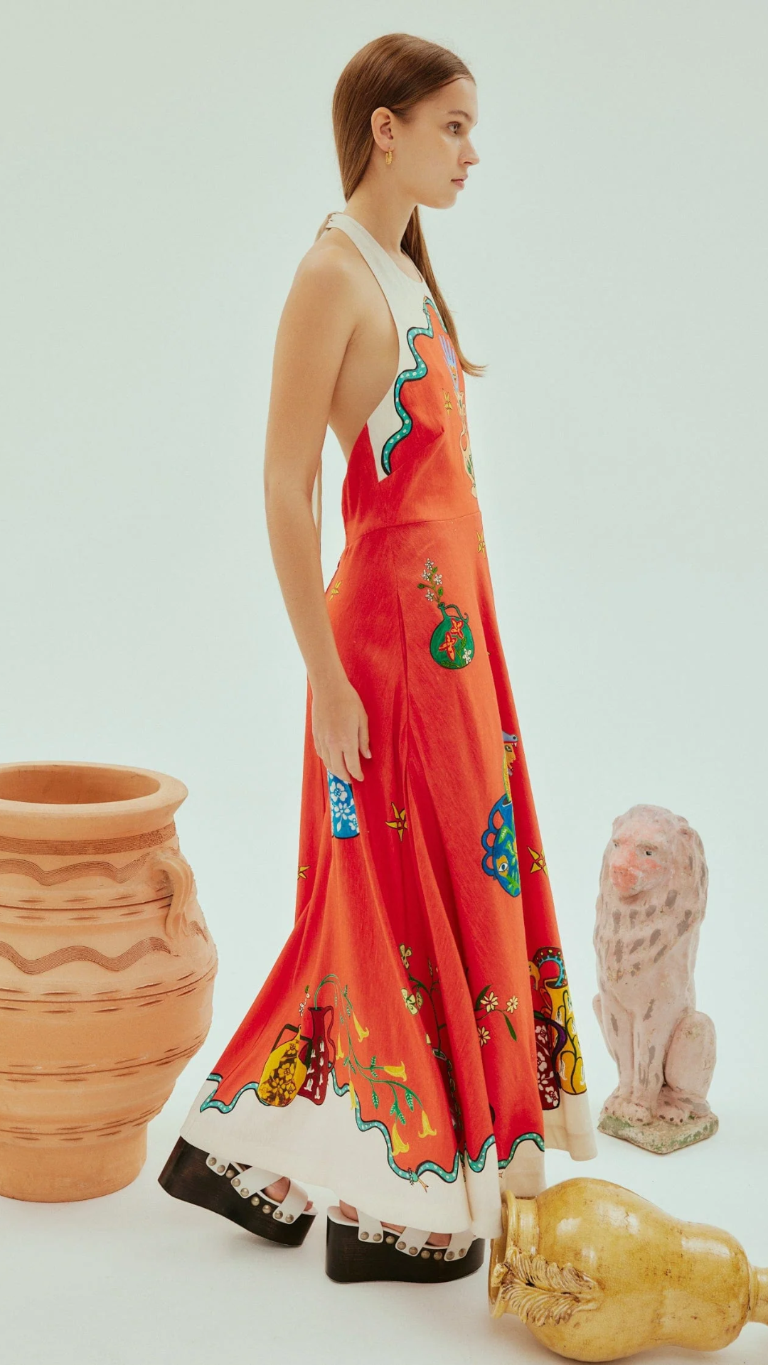 Alemais - Rose Halter Dress