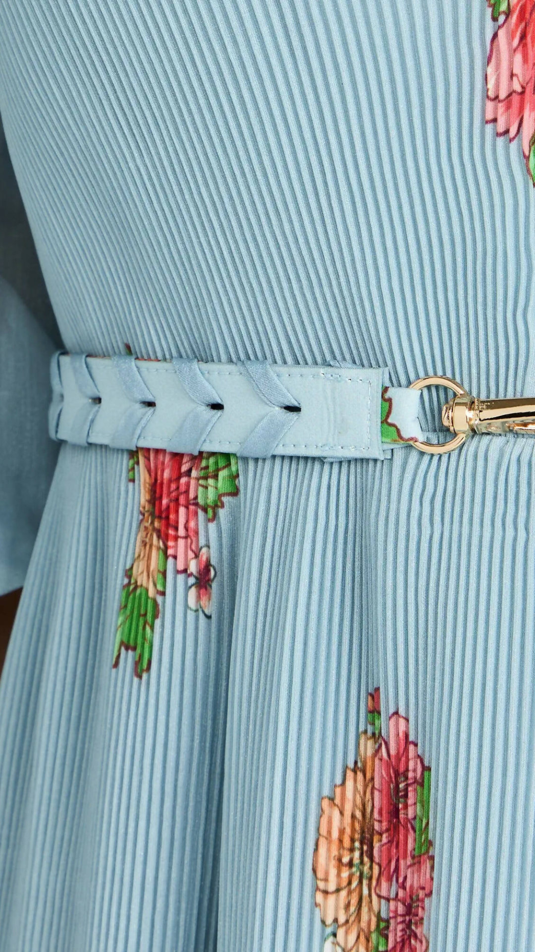 Zimmermann - Pleated Midi Dress - Blue Floral