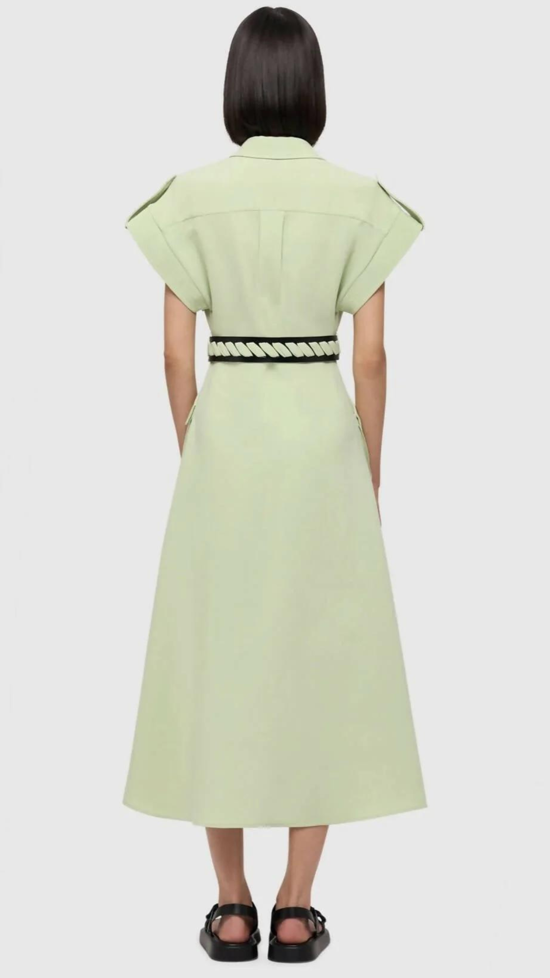 Leo Lin - Audrey Pocket Shirt Midi Dress