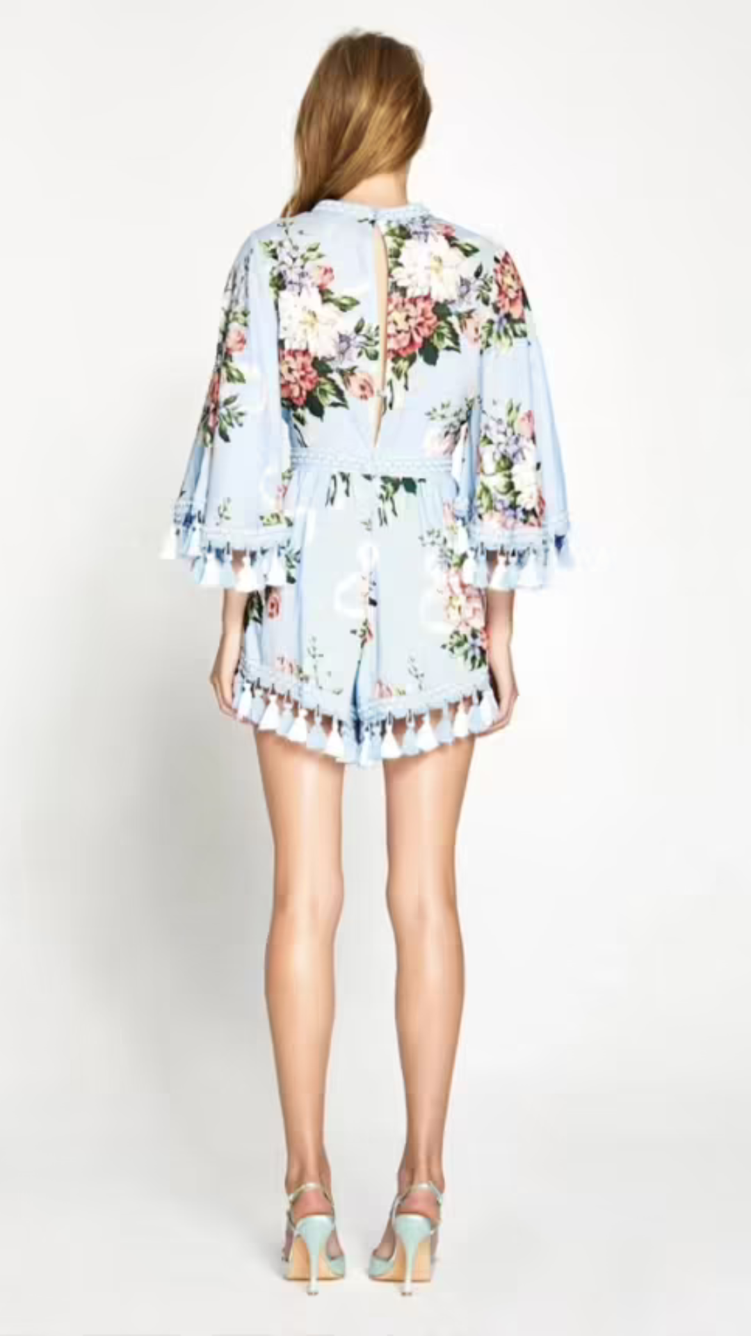 Alice McCall - Magic Moment Playsuit Dove Blue Floral