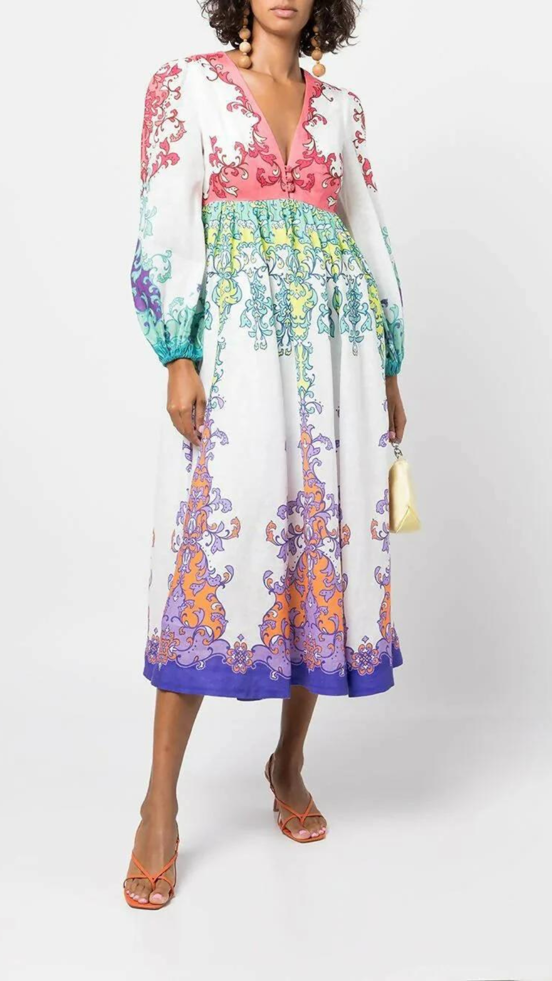 Zimmermann - Nina Plunge Midi Dress