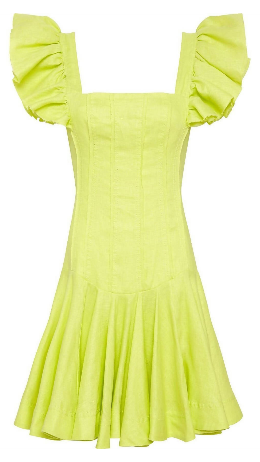 Aje - Breathless Frill Sleeve Mini Dress