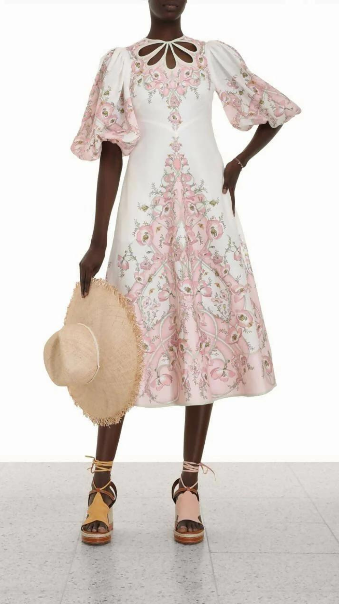 Zimermann - Jeannie Keyhole Midi Dress
