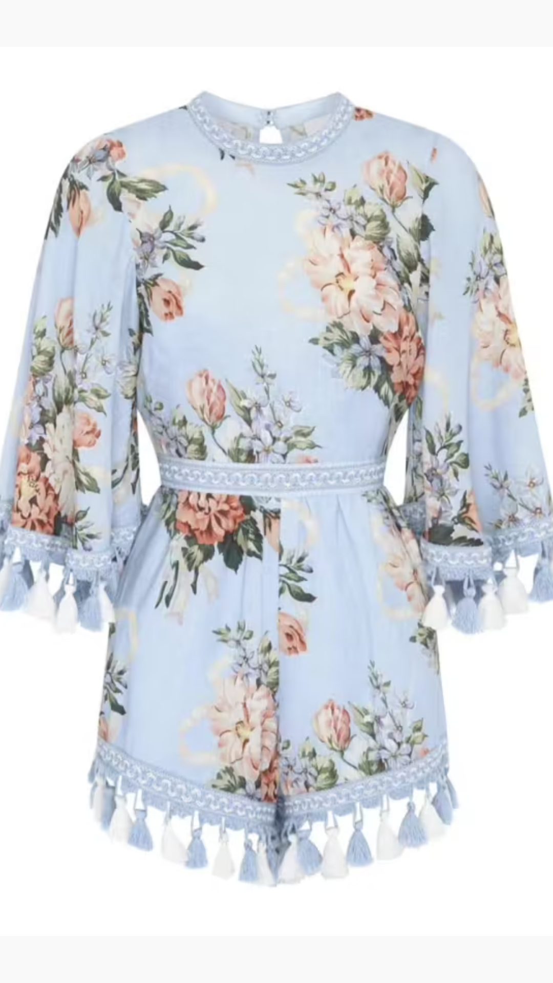 Alice McCall - Magic Moment Playsuit Dove Blue Floral