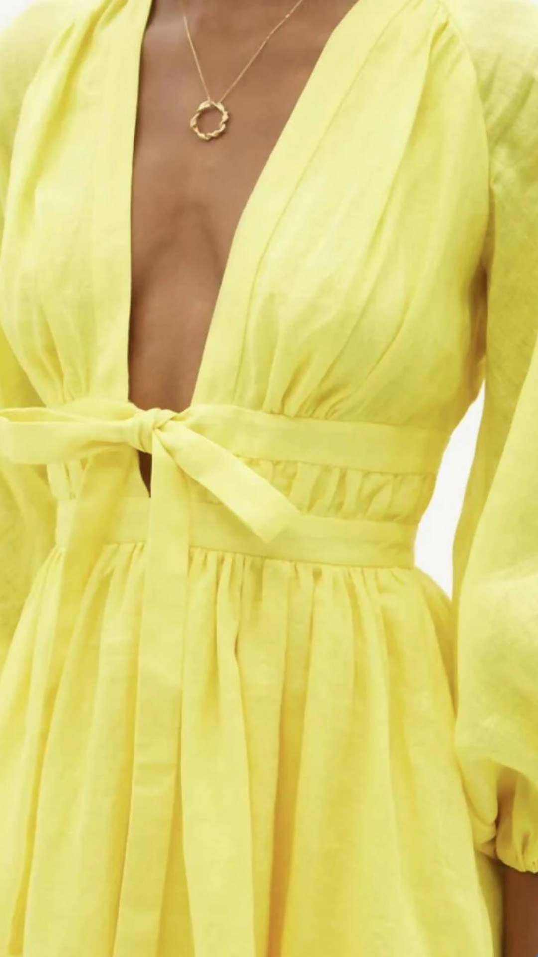 Zimmermann - Shelly Plunge Bow Mini Dress