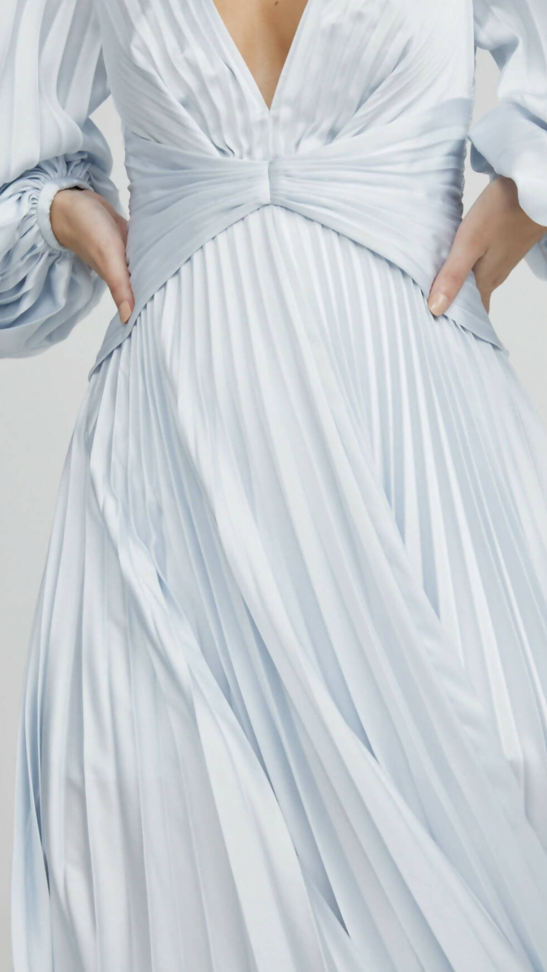 Acler - Palms Midi Dress - Sky Blue