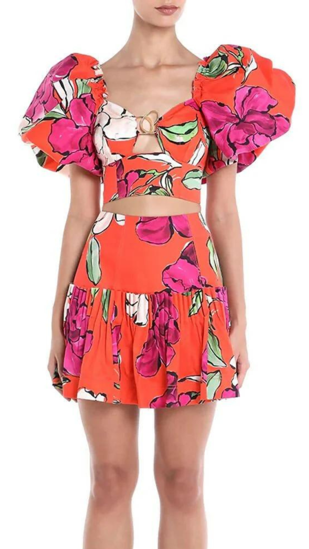 Aje - Marcel Puff Sleeve Bodice & Niki Pleated Mini Skirt