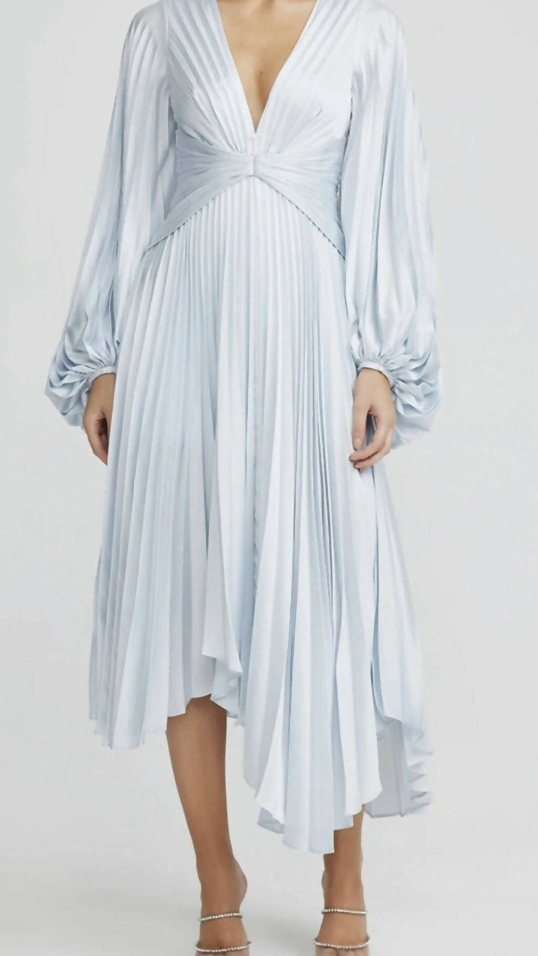 Acler - Palms Midi Dress - Sky Blue