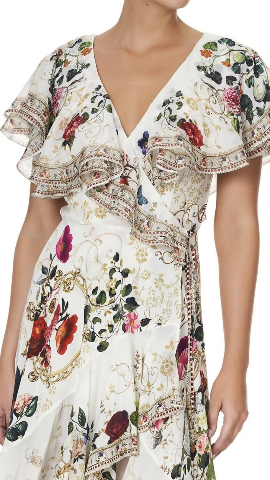 Camilla - Frill Sleeve Long Dress - Fairy Godmother