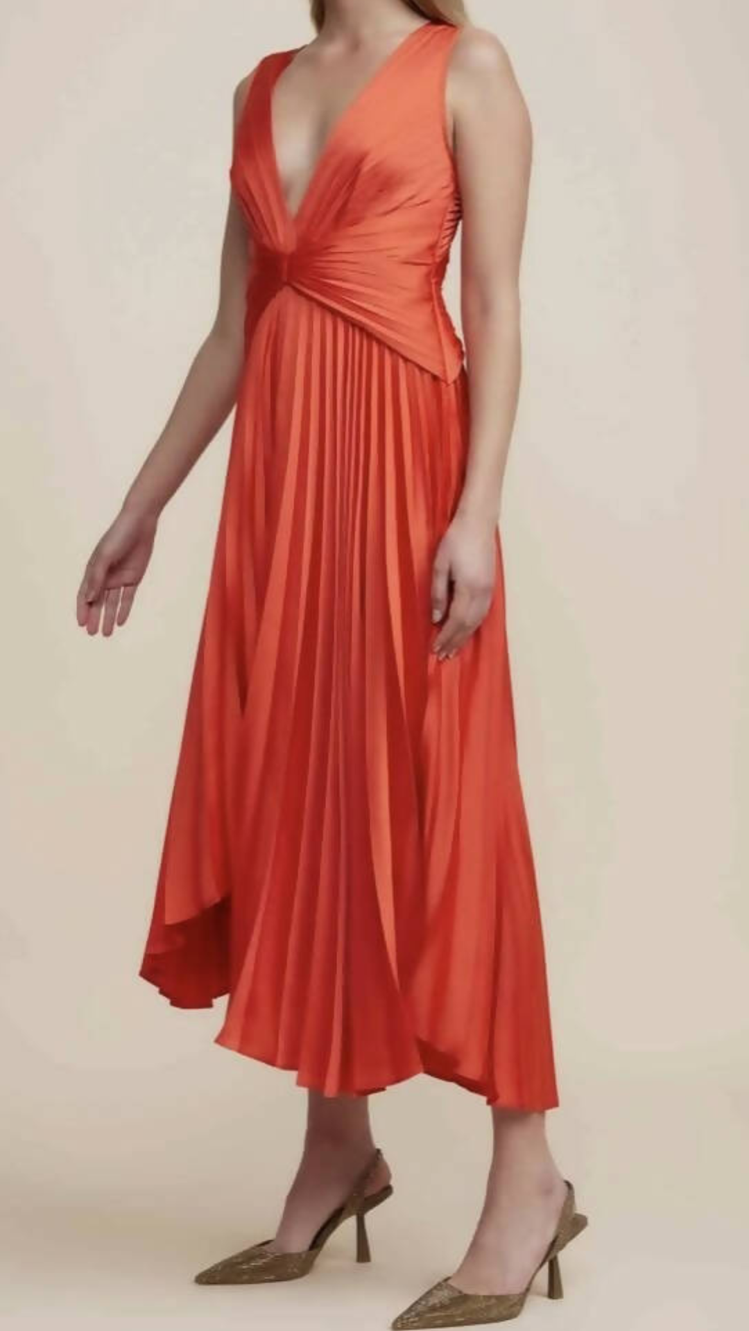 Acler - Darley Midi Dress - Watermelon Red