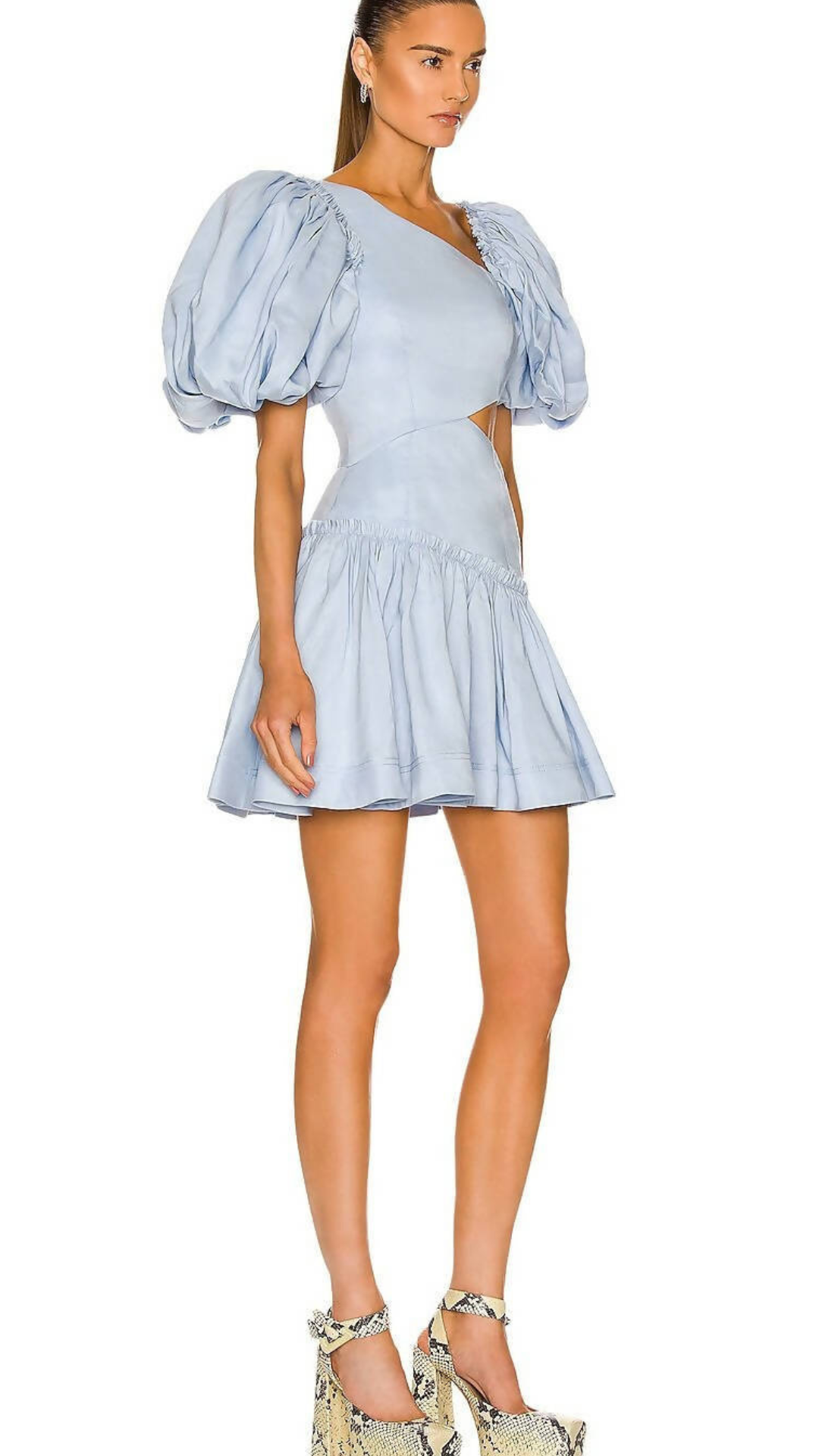 Aje - Chateau Mini Dress - Blue