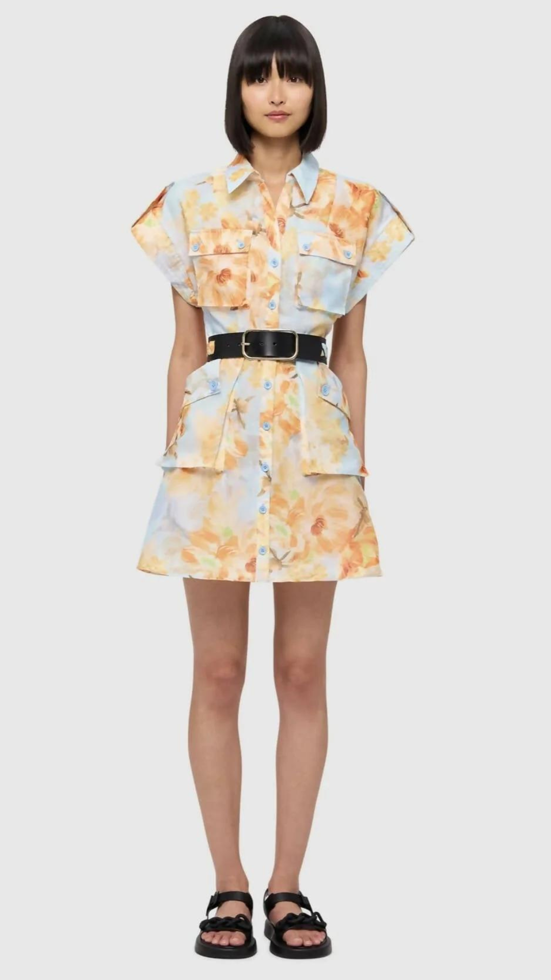 Leo Lin - Frankie Pocket Shirt Mini Dress
