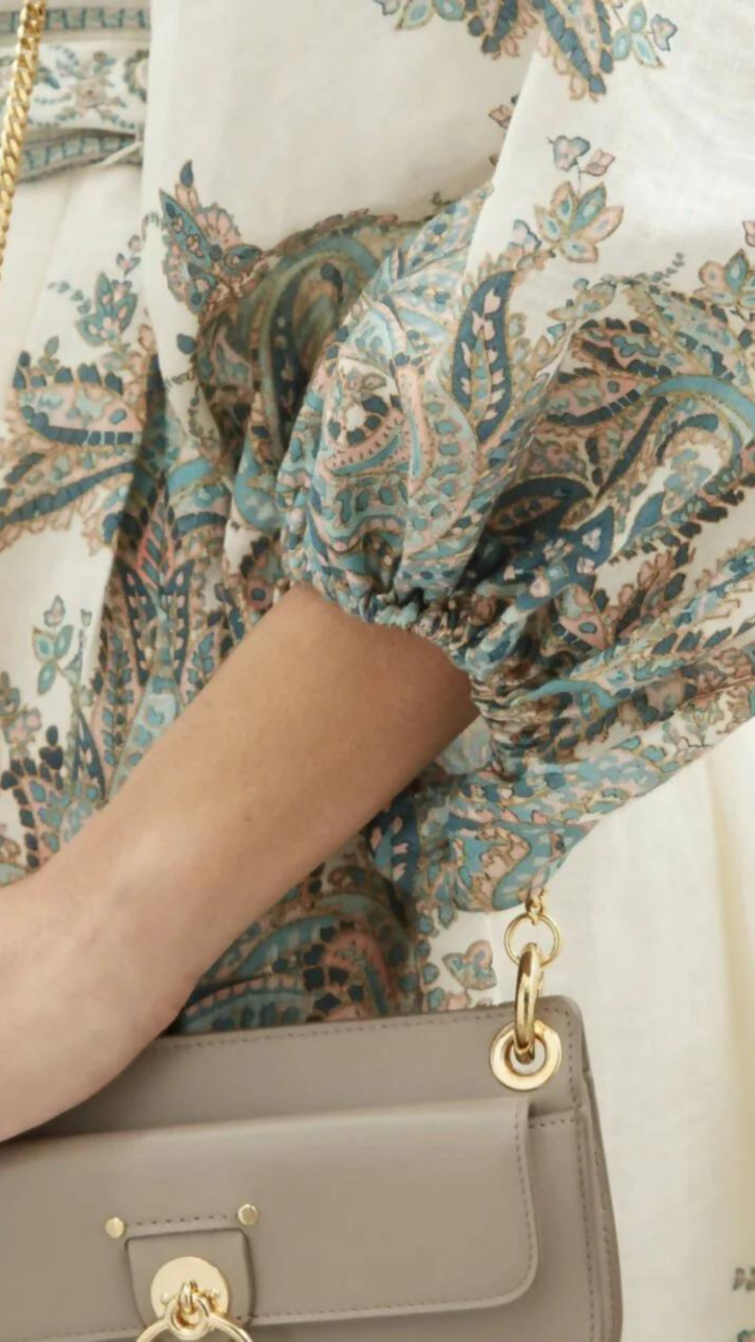 Zimmermann - Brighton Paisley Mini Dress -Turquiose Paisley