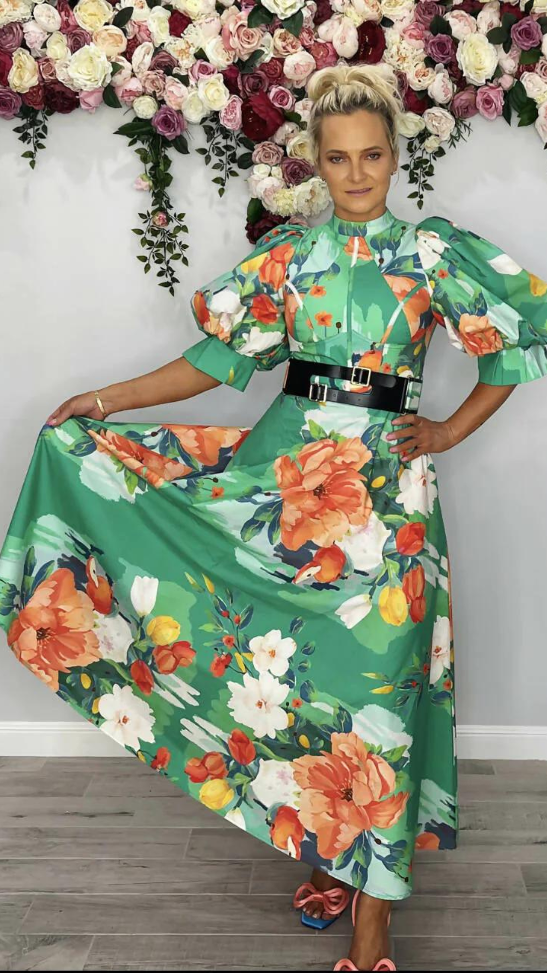 Leo Lin - Florescence Cotton Midi Dress