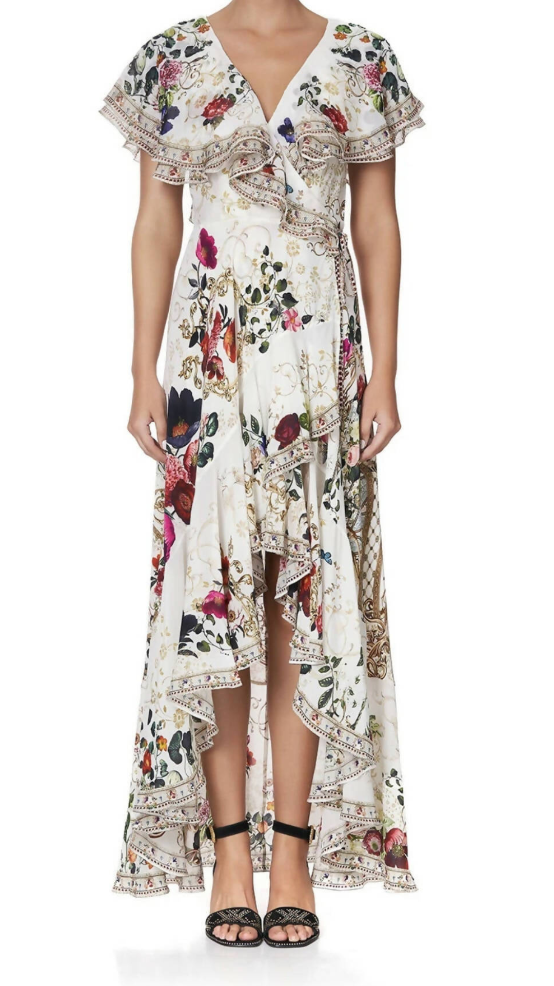 Camilla - Frill Sleeve Long Dress - Fairy Godmother